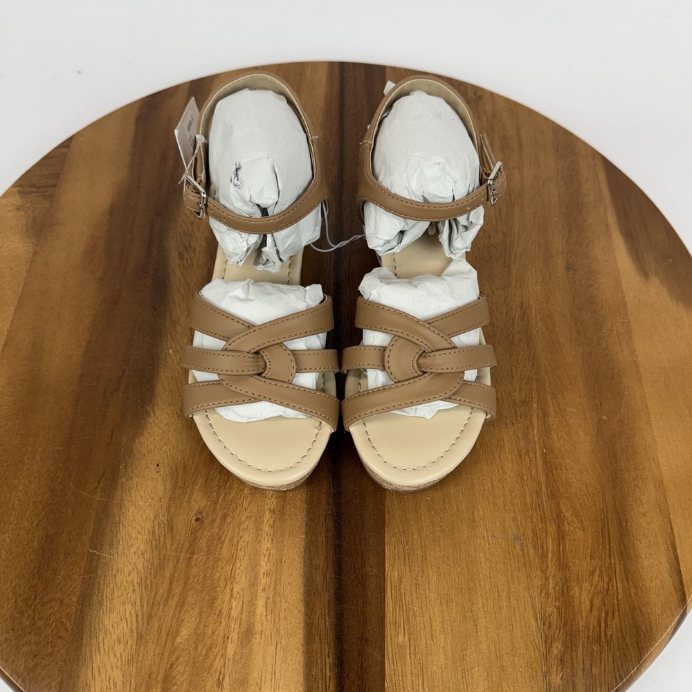 New Little Kids Nordstrom Rack Jackie Nude Casual Strappy Wedge Sandal Size 13 C